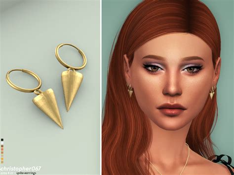 The Sims Resource Spike Earrings Christopher067