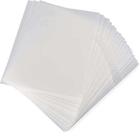 40pcs Plastic Clear Document Folder Project Pockets Folders With