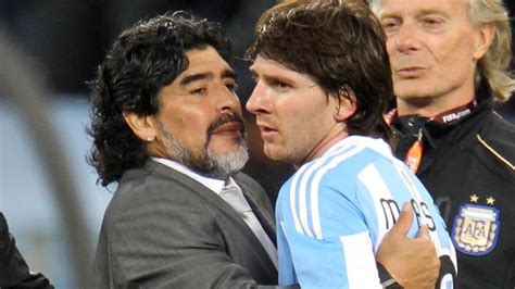 Argentina Maradona On Messi Someone Who Goes 20 Times To The Toilet