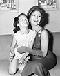 “Rita Hayworth and her daughter Yasmin Aga Khan on the set of Pal Joey ...