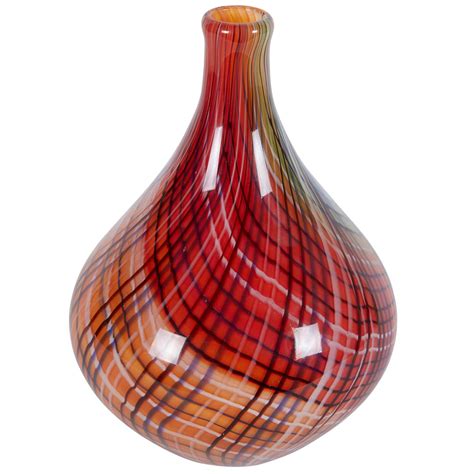 Striped Teardrop Glass Vase For Sale At 1stdibs