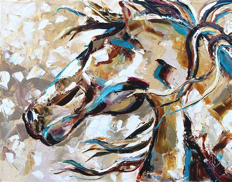Abstract Horse Paintings Painting Horse In Snow By Laurie Pace