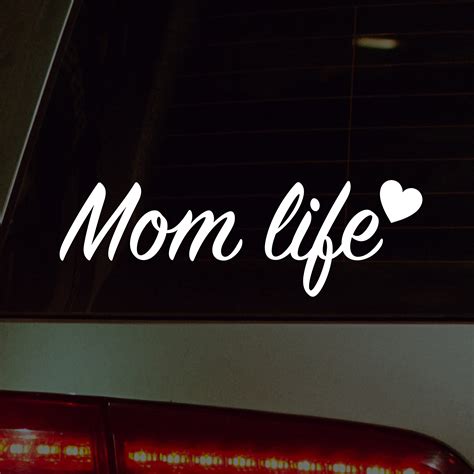 Buy Mom Life Car Decal Car Stickers For Women Or Mom Car Decal White