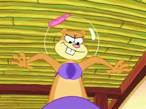 Sandy Cheeks Big Boob Bounce To Feel The Synth To Make Her Boobs So