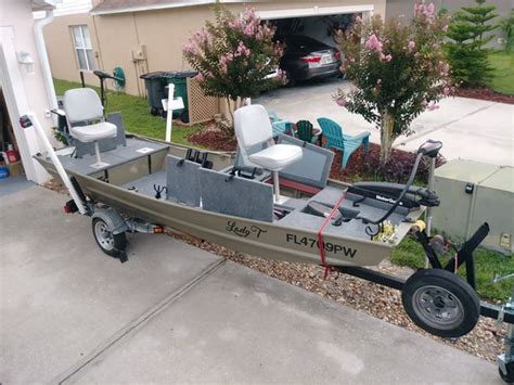 2015 Tracker 14 Trooper Jon Boat Converted To Bass Boat Boats And Marine