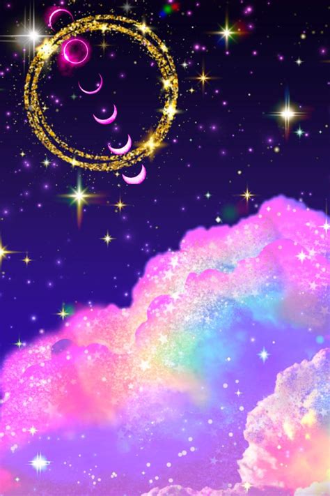 Freetoedit Mpink88 Glitter Sparkle Galaxy Sky Stars Moon