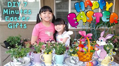 Easter is here and so is the bunny with gift baskets full of chocolate eggs, jelly beans and lots of sweet treats. DIY 7 Minutes Easter Gifts #Easter - YouTube