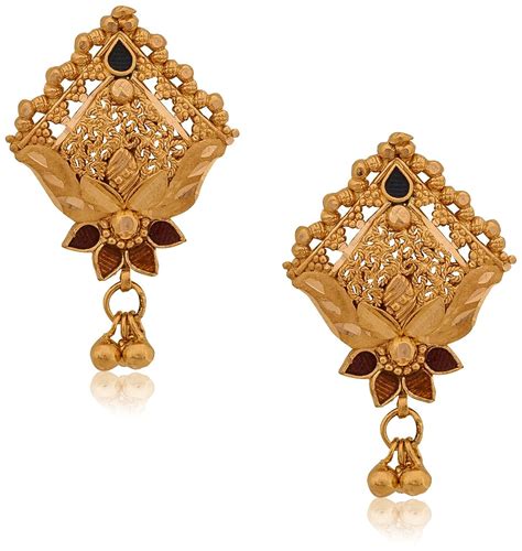 Buy Senco Gold 22k Yellow Gold Stud Earrings For Women Online At Low