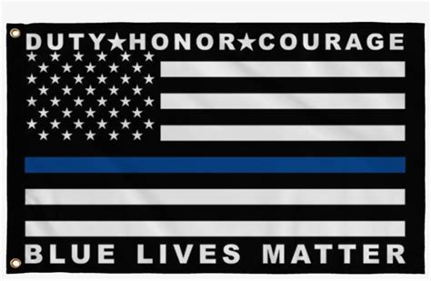 Blue Live Matters Duty Honor Courage Blue Lives Matter Transparent