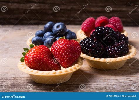 Berries Raspberries Blueberries Blackberries Strawberries Stock