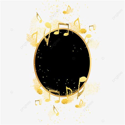 Gold Music Note Png Image Black Gold Musical Notes Music Decoration