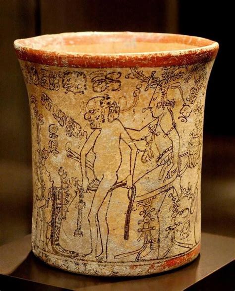 Classic Mayan Period Mesoamerican C 250 900 Ce Maya Vase Of The