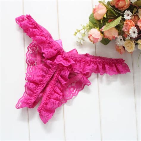 Women Sexy Opening Crotch Panties Lady Flower Lace Female Erotic Briefs