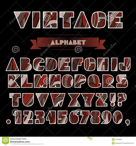Vintage Alphabet Stock Vector Illustration Of Decorative 45199864