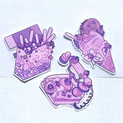 Lilac Sticker Set Etsy