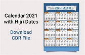 Calendar 2021 with Hijri Date | Kafeel Graphics