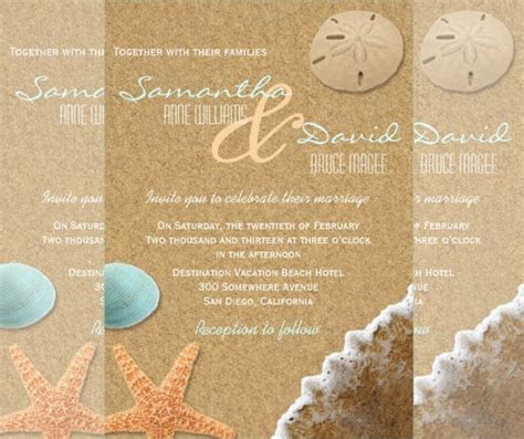 26 Beach Wedding Invitation Templates Psd Ai Word