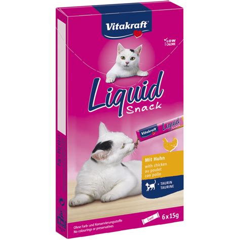 Kissanherkku Vitakraft 6 X 15 G Cat Liquid Snack Kana Tauriini