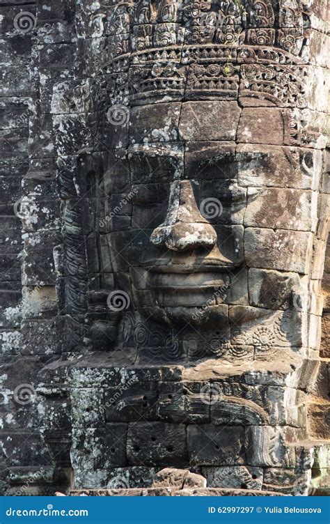 Buddha Faces Of Bayon Temple Stock Image Image Of Oriental Head