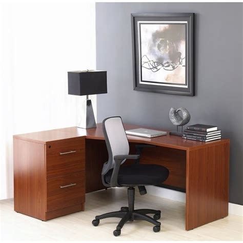 Save up to 60% plus fast uk delivery service. Shop Corner L Shaped Desk with Filing Cabinet in Cherry ...