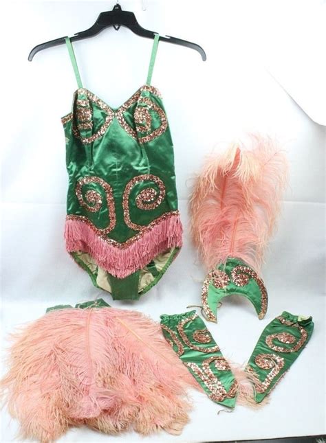 Authentic 1950s Vintage Burlesque Show Dancer Costume Pink