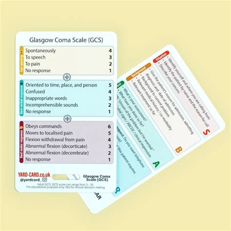 SBAR Glasgow Coma Scale Badge Card For Student Nurses Etsy