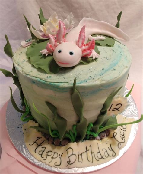 Axolotl Water Lily Pond Cake