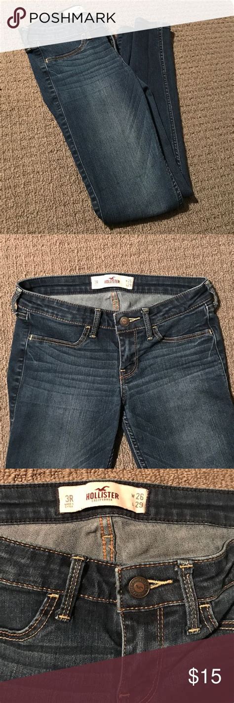 hollister skinny jeans dark blue skinny jeans worn lightly in great condition hollister jeans