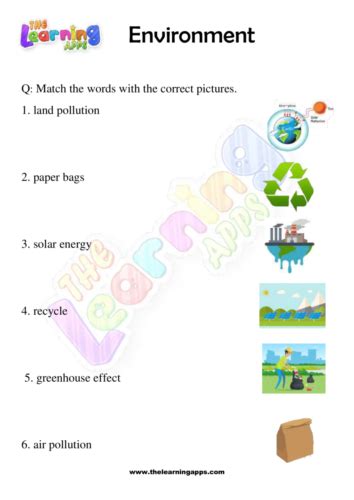 Grade 1 Environment Worksheets The Learning Apps