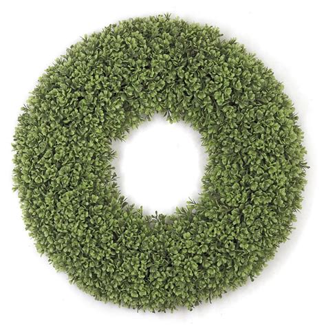 Measurement is from the outside edge to the outside edge of the wreath. Earthflora > Boxwood > Earthflora's 22 Inch Boxwood Leaf ...