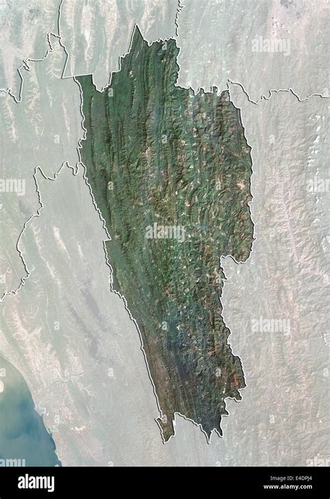 State Of Mizoram India True Colour Satellite Image Stock Photo Alamy