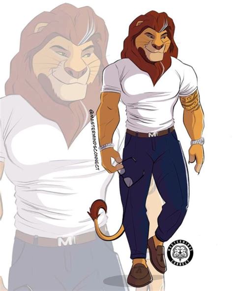 Cet Illustrateur Donne Une Apparence Humaine Aux Personnages Du Roi Lion