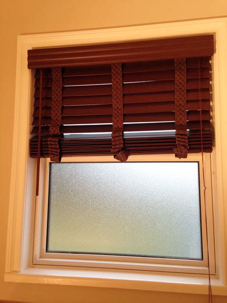 2 Dark Cherry Faux Wood Blinds