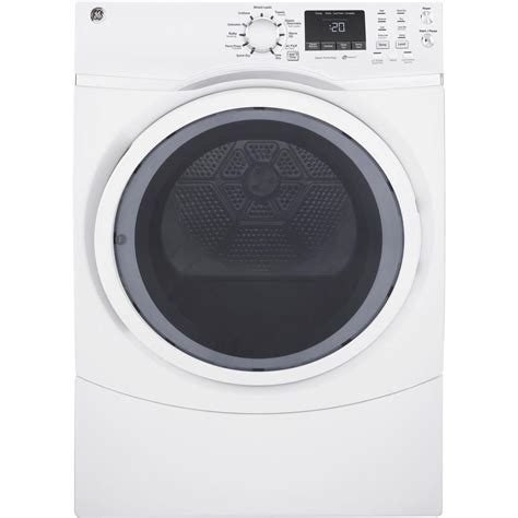Ge 75 Cu Ft Gas Front Load Dryer In White Gfd45gsskww The Home Depot