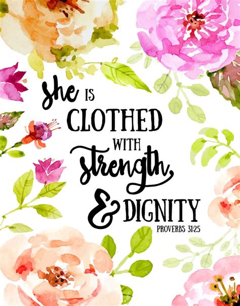 She Is Clothed With Strength And Dignity Proverbs 3125 Seeds Of Faith