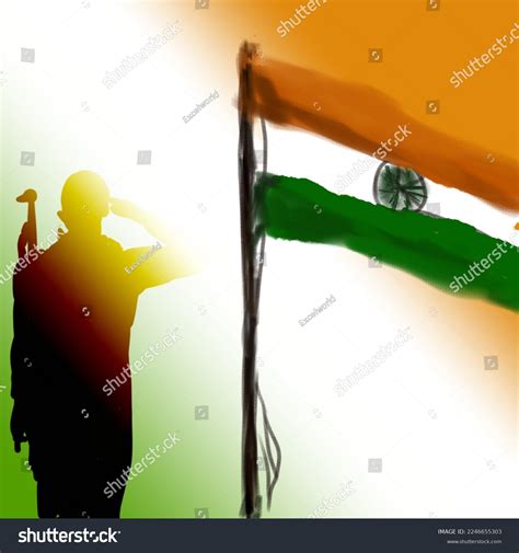 Indian Army Salute Indian Flag Wallpaper Stock Illustration 2246655303 Shutterstock