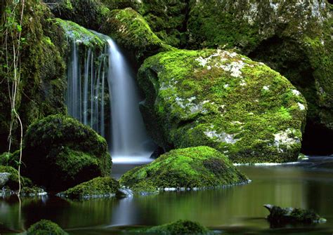 Ireland Rivers Waterfalls Stones Moss Cladagh River