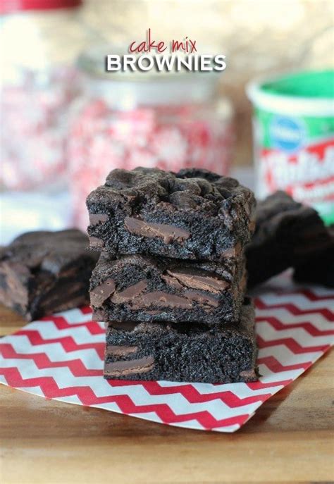 Lightly grease a baking sheet. Cake Mix Brownies - Cookies and Cups
