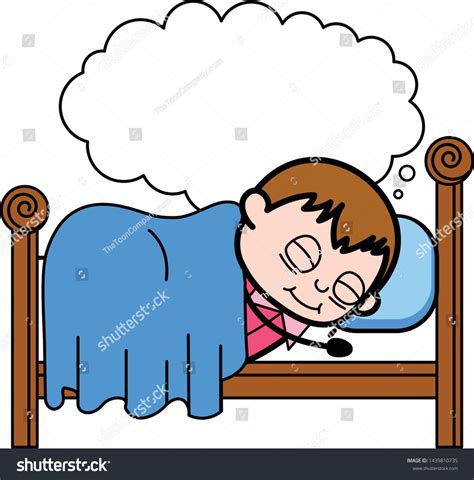 Dreaming While Sleeping Teenager Cartoon Fat Stock Vector Royalty Free