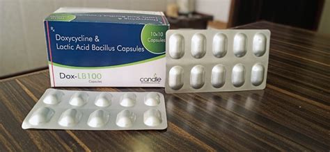 Dox Lb 100 Doxycycline And Lactic Acid Bacillus 100mg Capsules At Rs 85