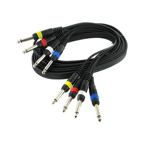 I have limited inputs on my audio interface so now i want to wire the 1/4 up to the same cable. 4 Way Wiring Loom Audio Cable With 1/4" Mono Jack Plugs (black, 6m) 4047371285168 | eBay