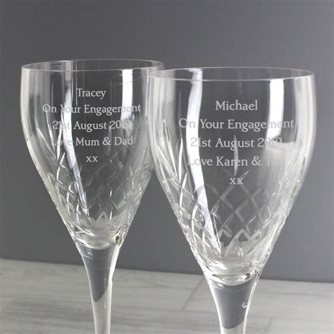 Personalised Message Pair Of Crystal Wine Glasses By Blackdown Lifestyle