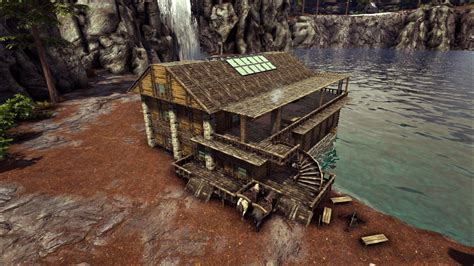 Ark How To Build A Boathouse Base No Mods Base Design Metal Ceiling