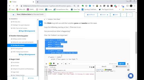 Python Y7 Number Guessing Game Youtube