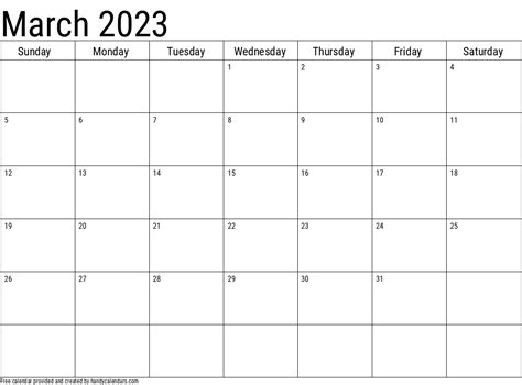 Top 5 Picks For Printable March 2023 Calendars Calendarsreview