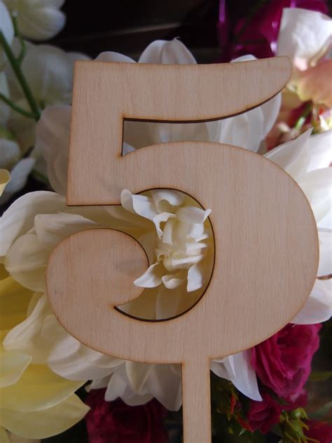 10 Inch Wood Table Numbers 1 9
