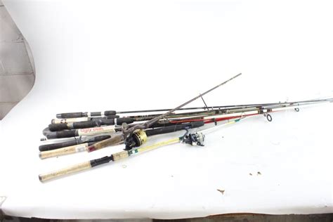 Bulk Lot Of Fishing Rods 4 Pieces Property Room