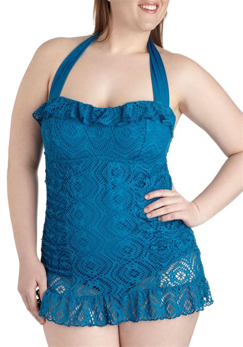 In A Splash One Piece In Plus Size Mod Retro Vintage Bathing Suits