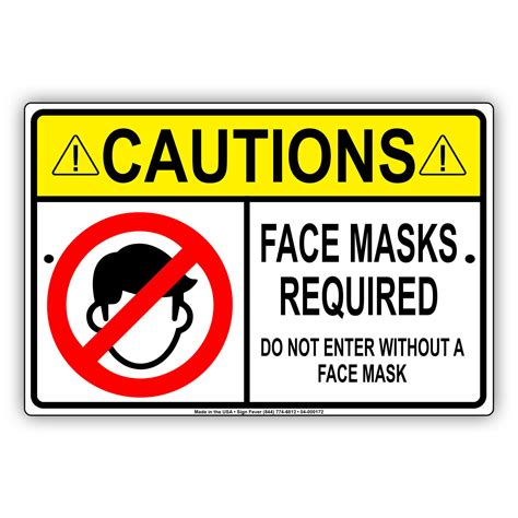 Cautions Masks Required Do Not Enter Without A Mask Protect Your ...