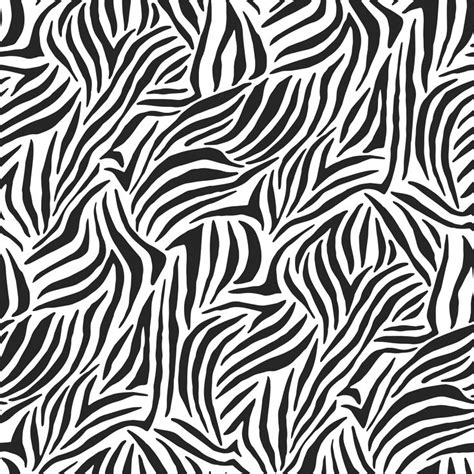Seamless Vector Black And White Zebra Pattern Stylish Wild Zebra Print